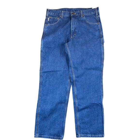 NWT Carhartt Jeans Mens 36x30 Relaxed Fit Carpenter B171 Straight Leg Workwear - Picture 1 of 10
